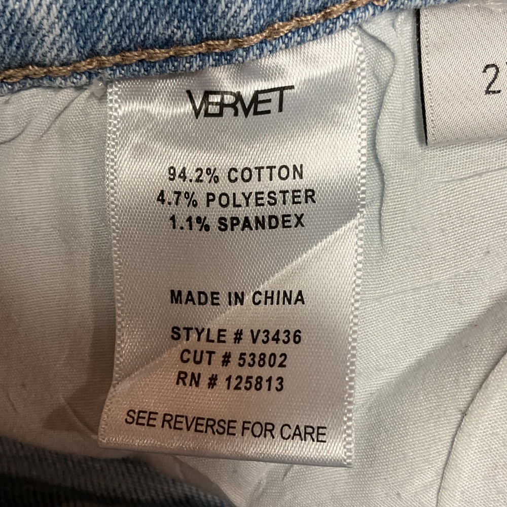 VERVET 90s Vintage Straight Leg Cargo Jeans Light‎ Wash Size 27 - Picture 10 of 12